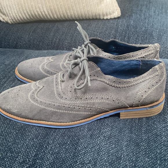 Giorgio Brutini Blue Oxford Lace Up Shoes Size 9.5